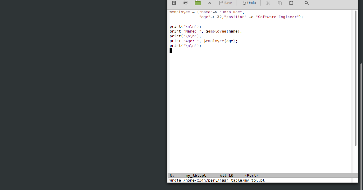 Perl Language and hash table, how to handle