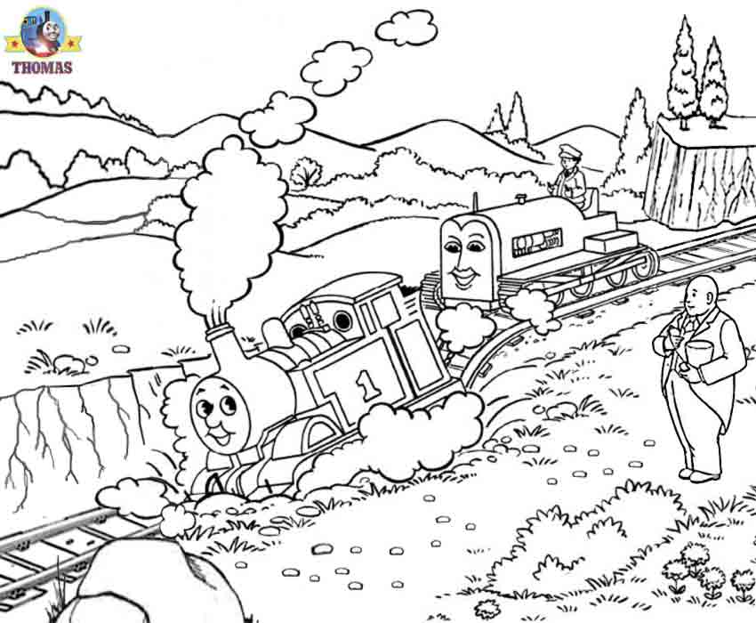 Kids Free online coloring pages Thomas train printable ...