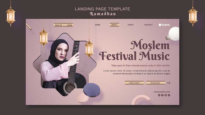 Beautiful Ramadan Home Page Template Beautiful Ramadan Home Page Template
