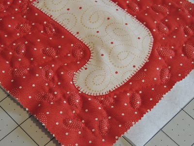 free motion quilting holiday stocking banner QUILTsocial project