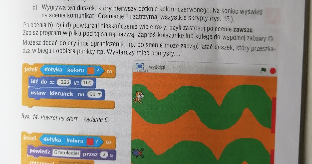Informatyka klasa 5 Lekcja 1 Zadania projektowe Scratch