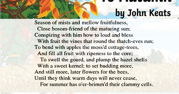 To Autumn - John Keats, 1795 - 1821 - English Grammar A To Z
