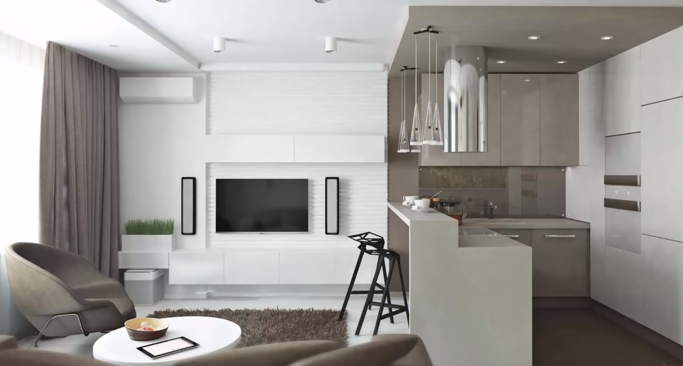 Modern Kitchen - Living Room Design #livigroom >> #interior >> #design