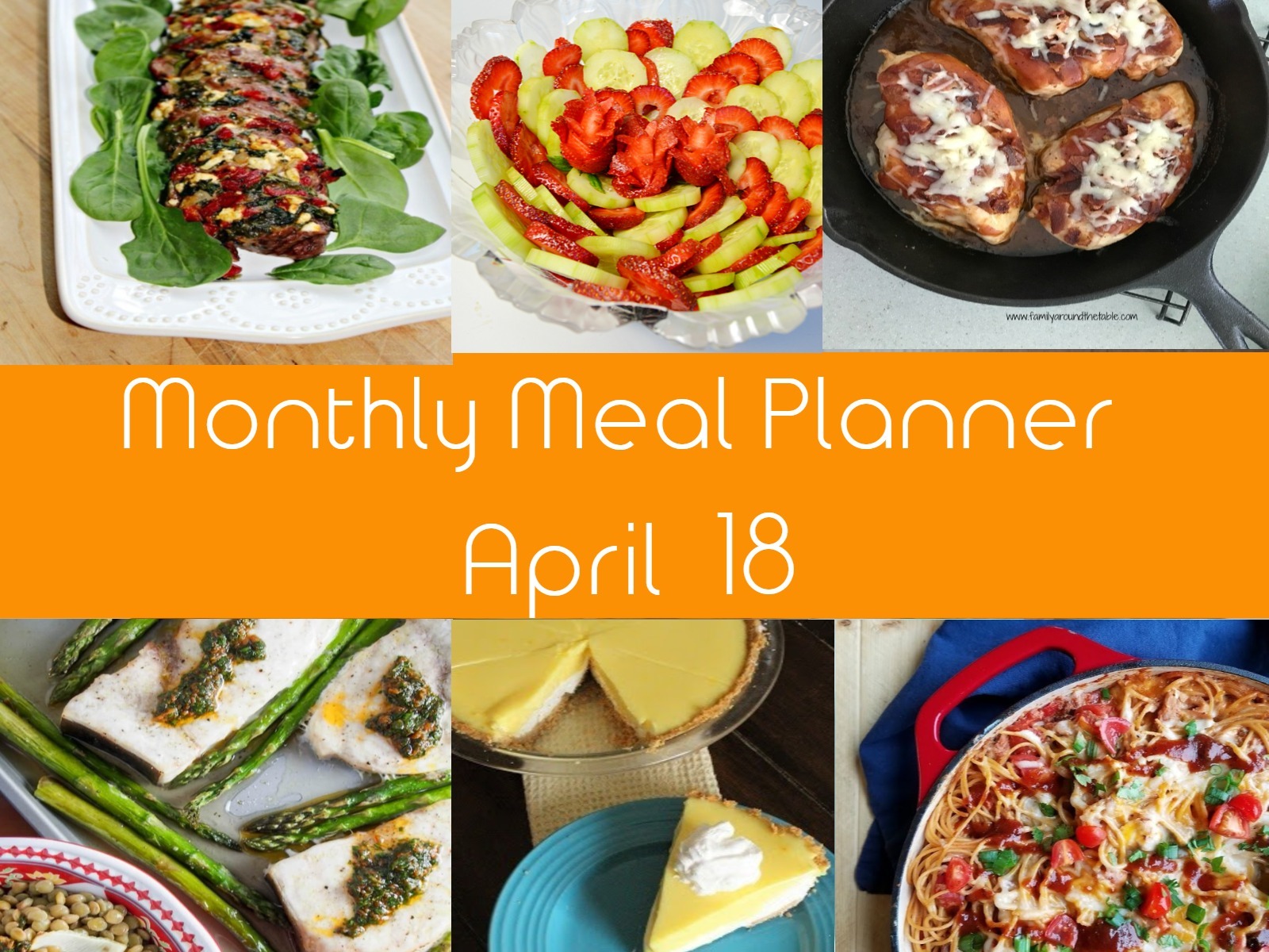 TIP GARDEN Monthly Meal Planner April 18