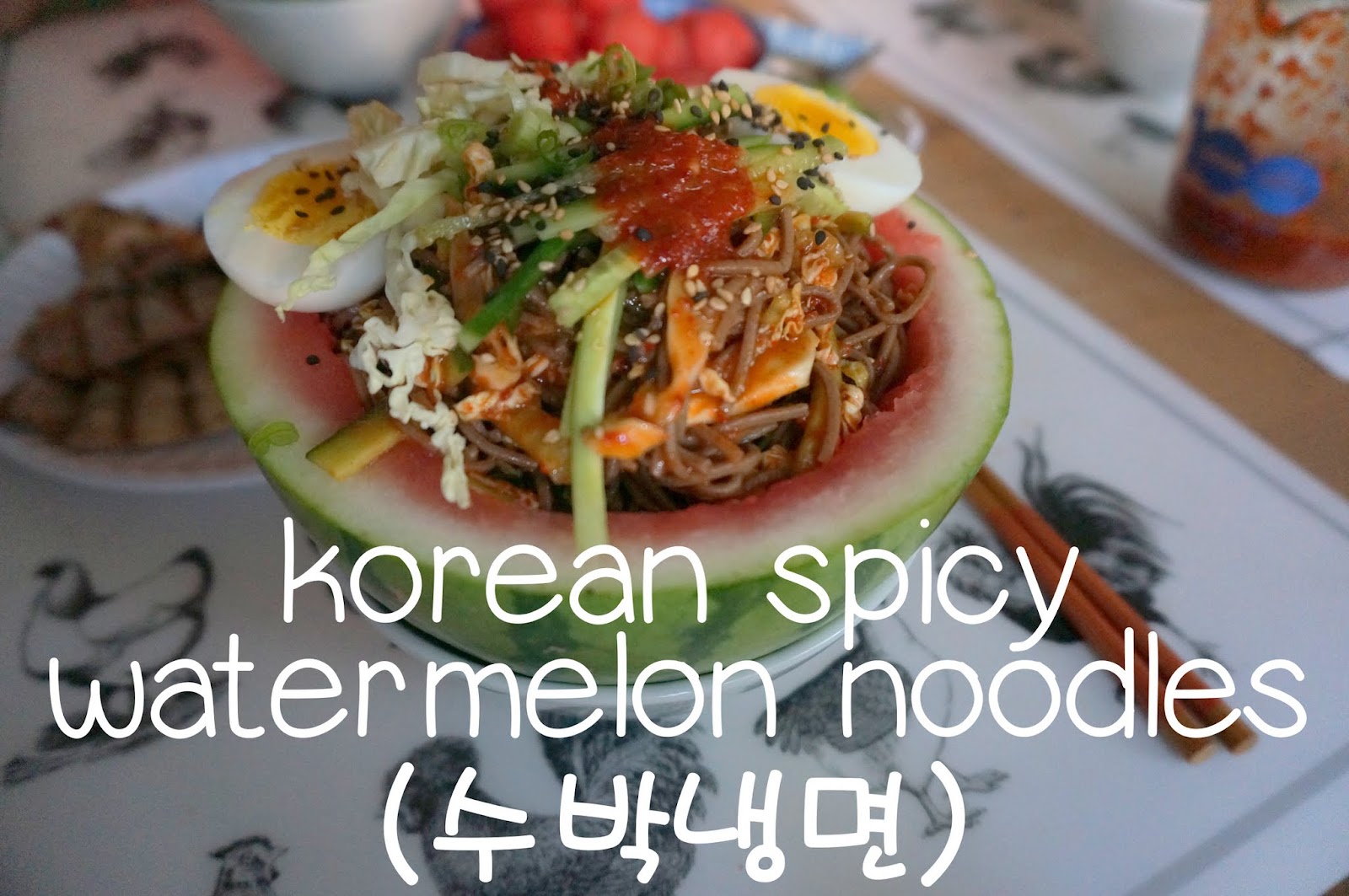 Korean Spicy Watermelon Noodles | Soobak Naengmyun (수박냉면)