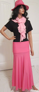 LDS Sister Missionary Solid Pink Jersey Knit Maxi Skirt in Stretch Jersey Knit