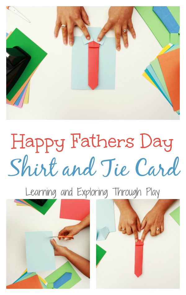 Learning and Exploring Through Play: Shirt and Tie Fathers Day Card