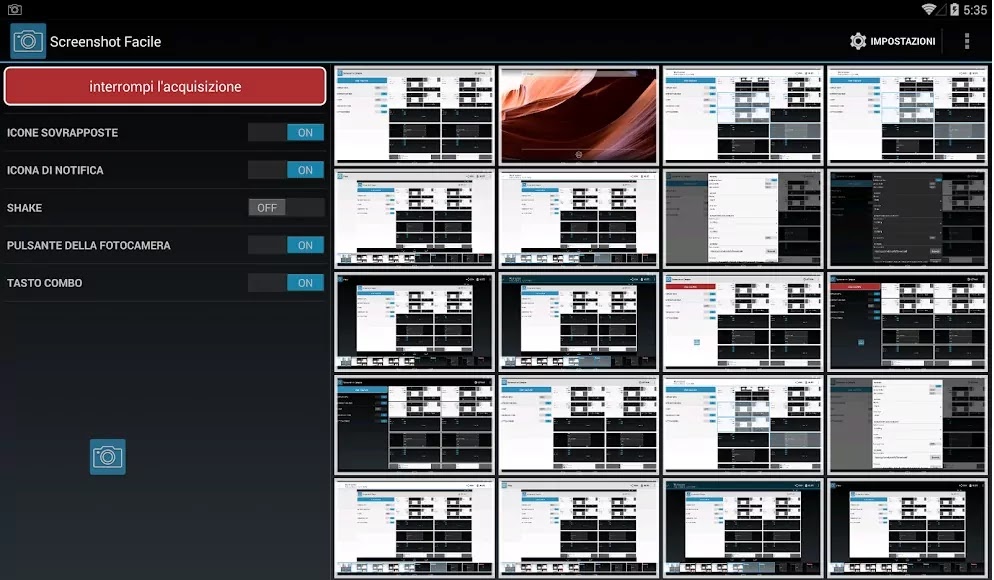 app screenshot facile per catturare schermate facendo tap su schermo