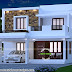 1700 square feet flat roof 3 BHK home plan