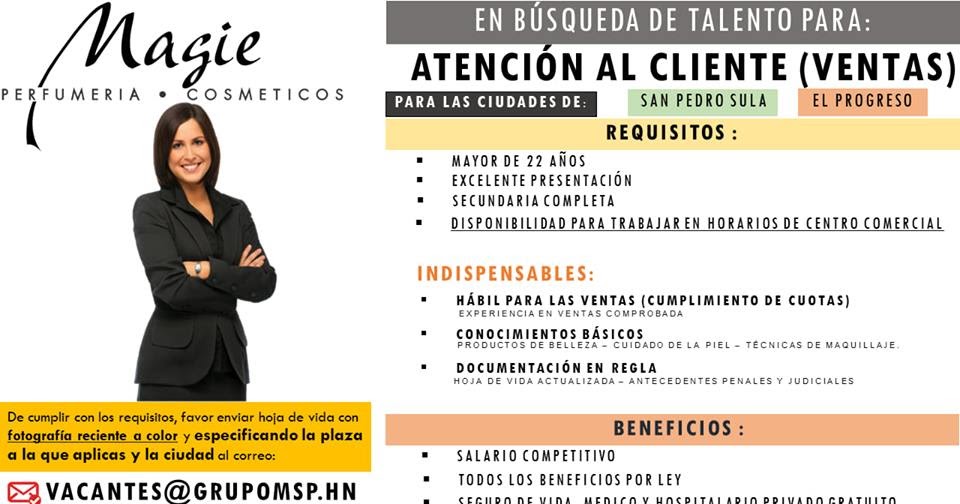 Atención al Cliente (Ventas) SPS y El Progreso