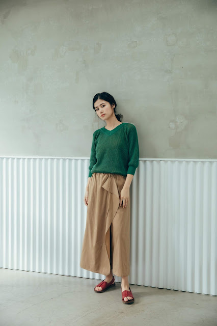 凌晨飛行計畫抽繩綁帶褲裙-完美清晨卡其