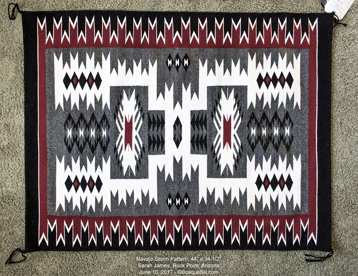 Bosque Bill's Backroads Crownpoint Navajo Rug Auction June 2017