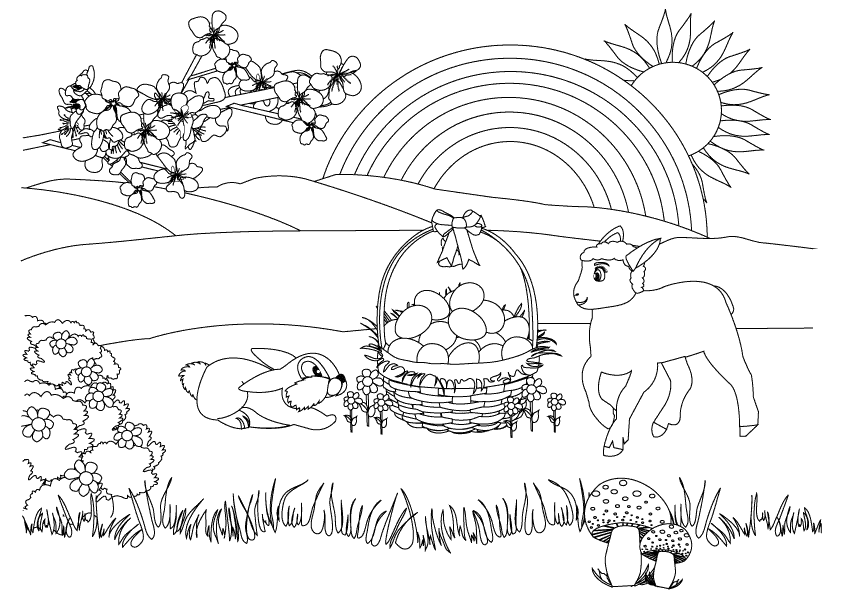 Easter Spring Coloring Pages Holiday Coloring Pages