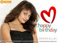 wish you happy birthday, sneha ullal, omg what a heart touching smile image with dark brown hair style and biggest breast