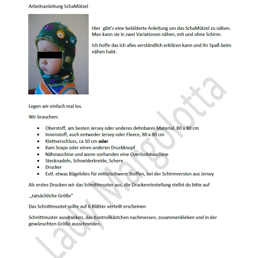 Lady Margolotta Schamutzel Anleitungen Nahen Fur Kinder Nahanleitung