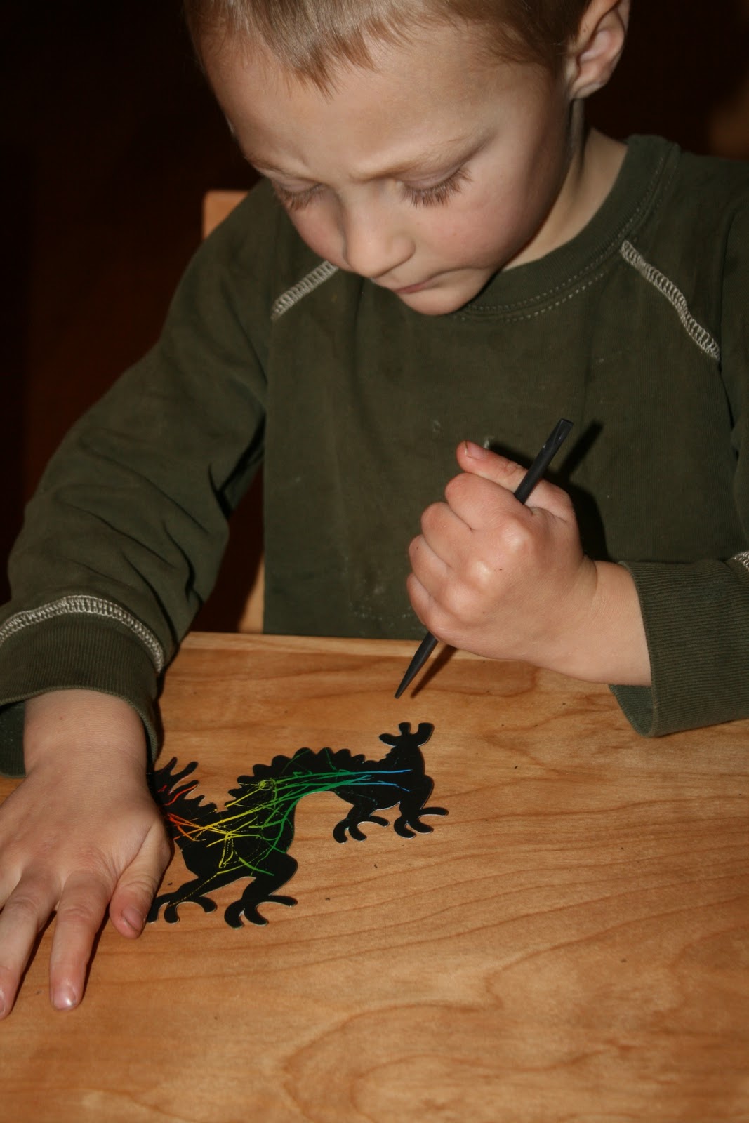Little Sprouts Year of the Dragon Scratch Art