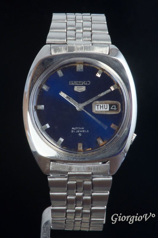 Vintage and Russian watches: Seiko “5” 6119-7103 – Blue Dial