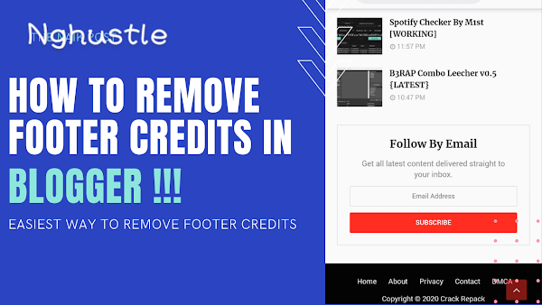 How To Remove Footer Credits From Blogger Template How To Remove Footer Credits From Blogger Template