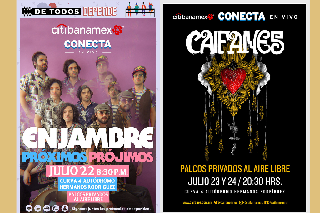 Enjambre y Caifanes se suman a los conciertos en palcos al aire libre