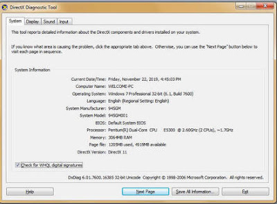 आपके सामने DirectX Diagnostic Tool ओपन हो जाएगा। जिसमे आपको display tab पर click करना है