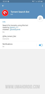 Bot Telegram Mencari File Torrent