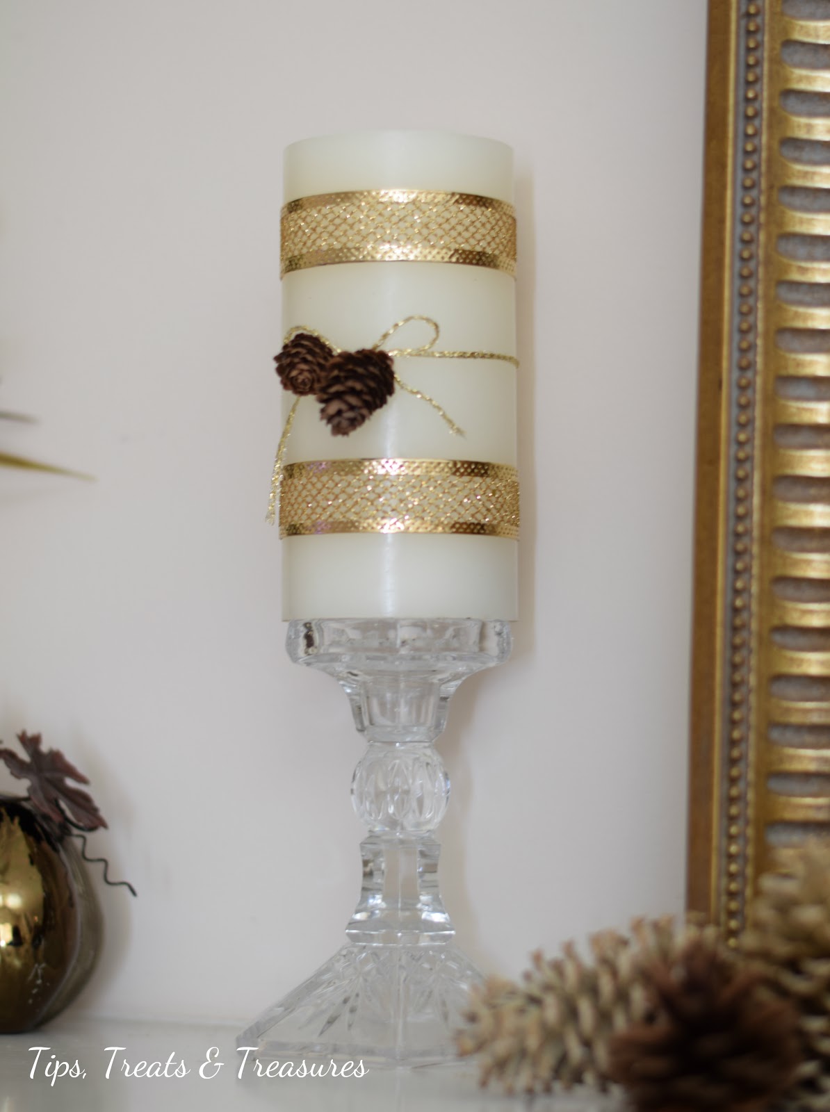 Tips, Treats & Treasures Holiday Candles easy DIYFancy Faux Candles