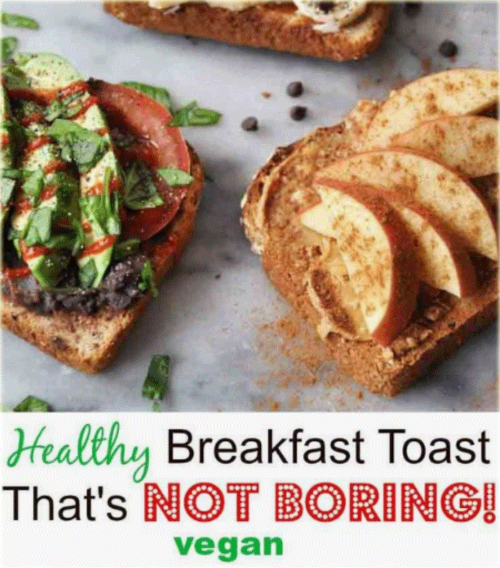 Simple Healthy Vegan Breakfast Toast