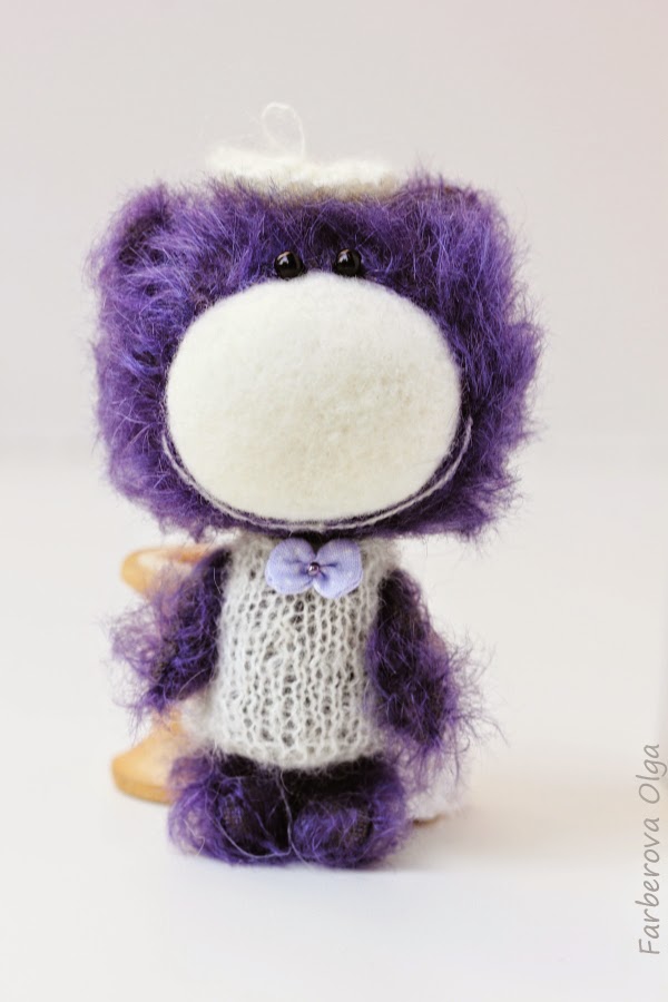 Teddy Bears and Friends by Farberova Olga: New mohair teddy bear - 3.9 inch