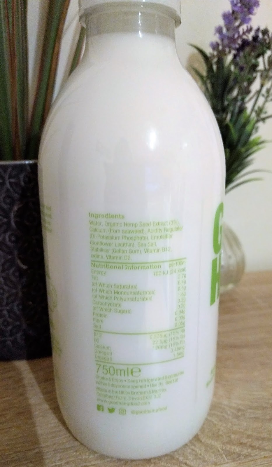 Good Hemp unsweetened alternative milk non dairy milk