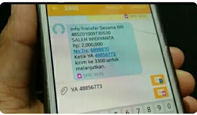 cara transfer sms banking bri ke mandiri