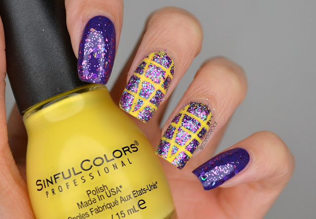 Sinful Colors Glitter Taping Nail Art 