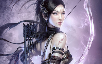 fantasy girl with arrows
