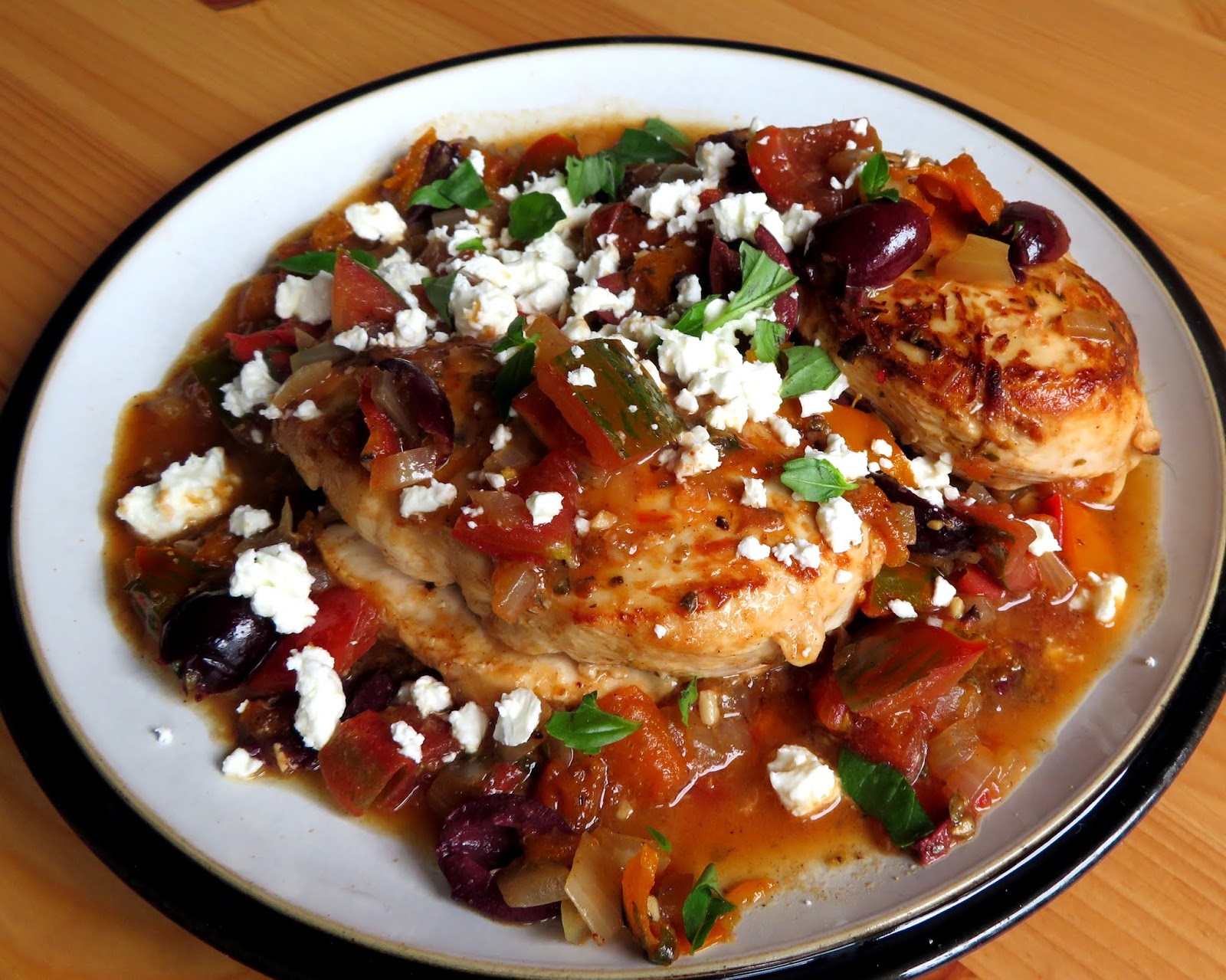 Greek Chicken with Tomatoes & Feta The English Kitchen