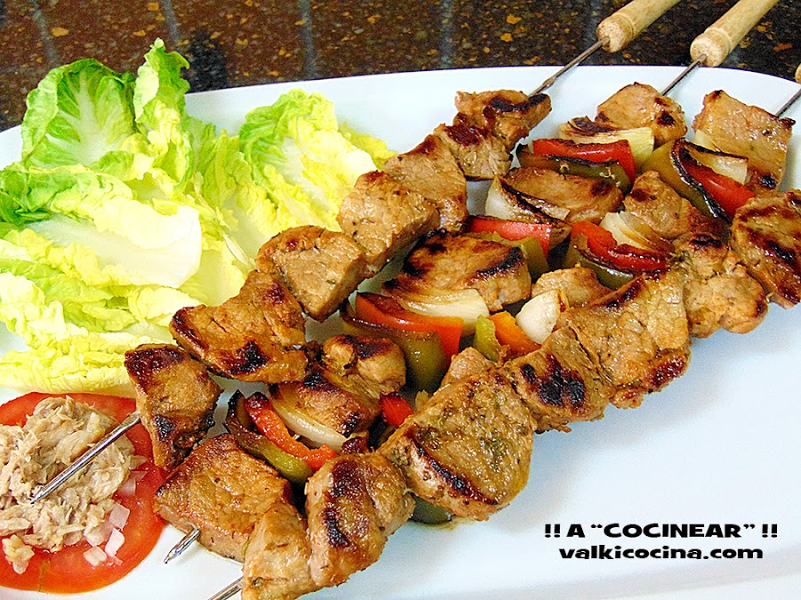 Brocheta de solomillo en adobo