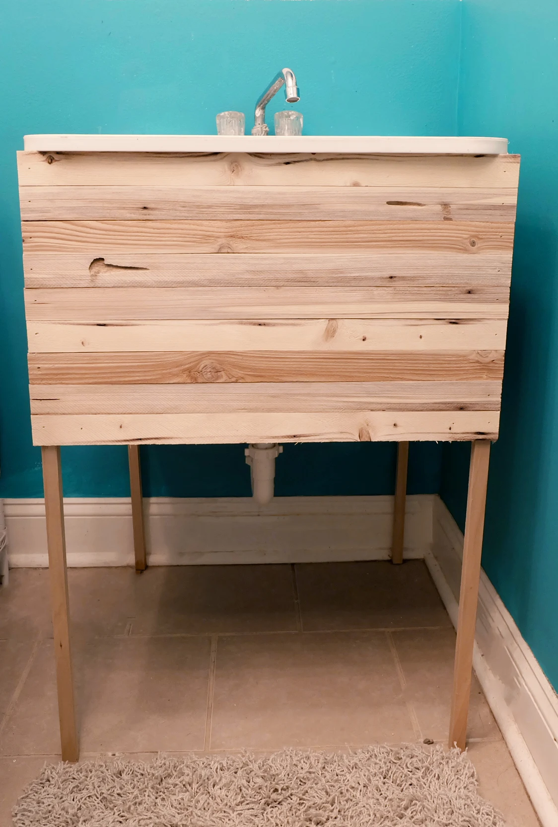 Hide A Utility Sink with A Faux Vanity - Lemons, Lavender, & Laundry