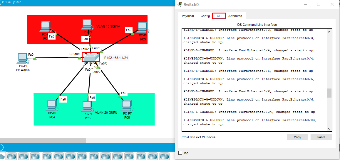 Management Switch Cisco Packet Tracer (VLAN) Dunia IT