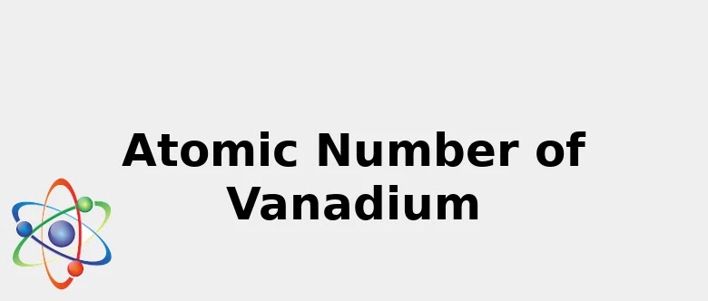 Vanadium atomic mass number Vanadium atomic mass number