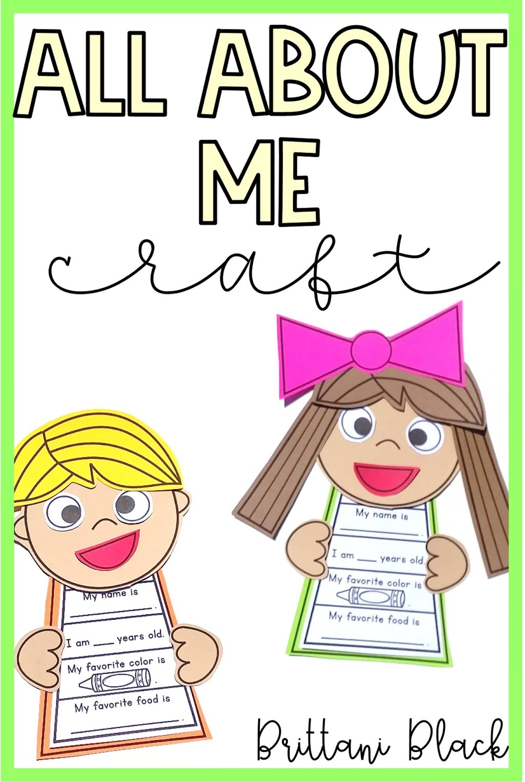 All About Me Craft Mrs Black S Bees All%2BAbout%2BMe%2BLong%2BPin