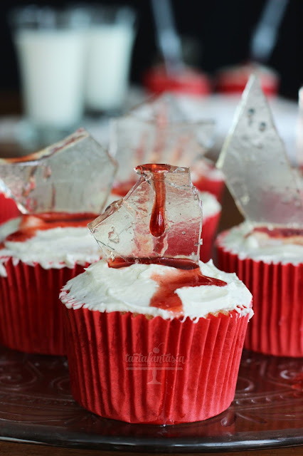 Tutorial Cristal comestible para cupcakes sangrientos