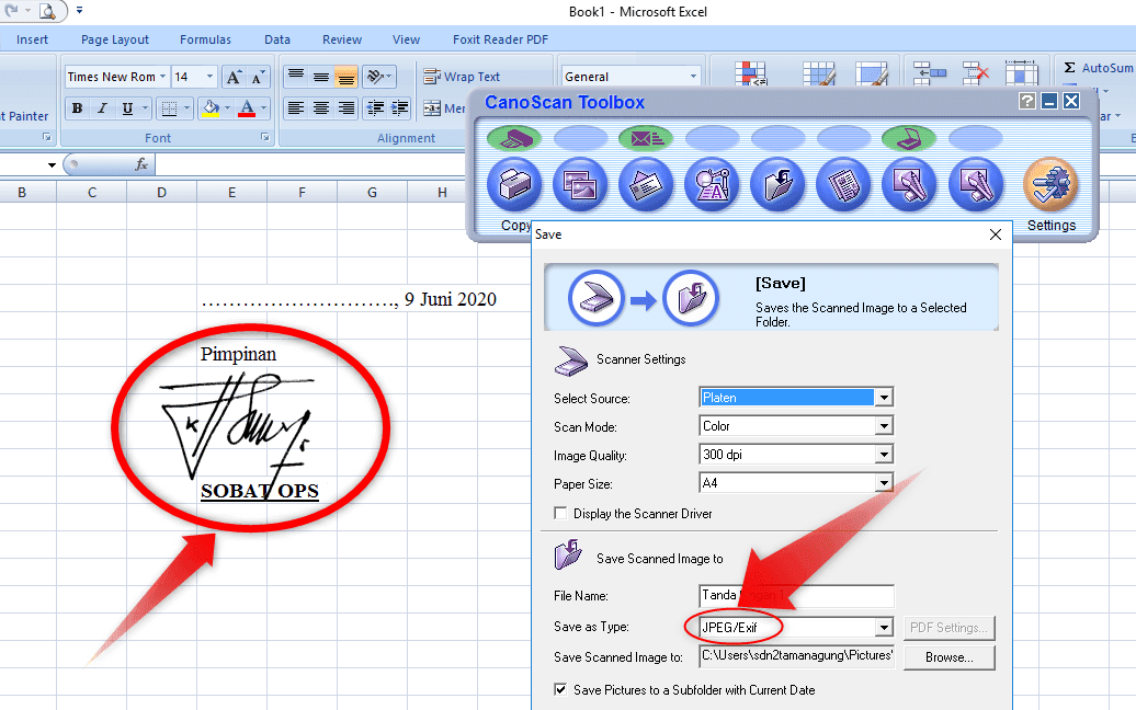 Cara Scan TTD atau Tanda Tangan Blog Operator Sekolah