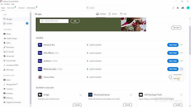 click on uninstall here how to uninstall adobe media encoder 2020
