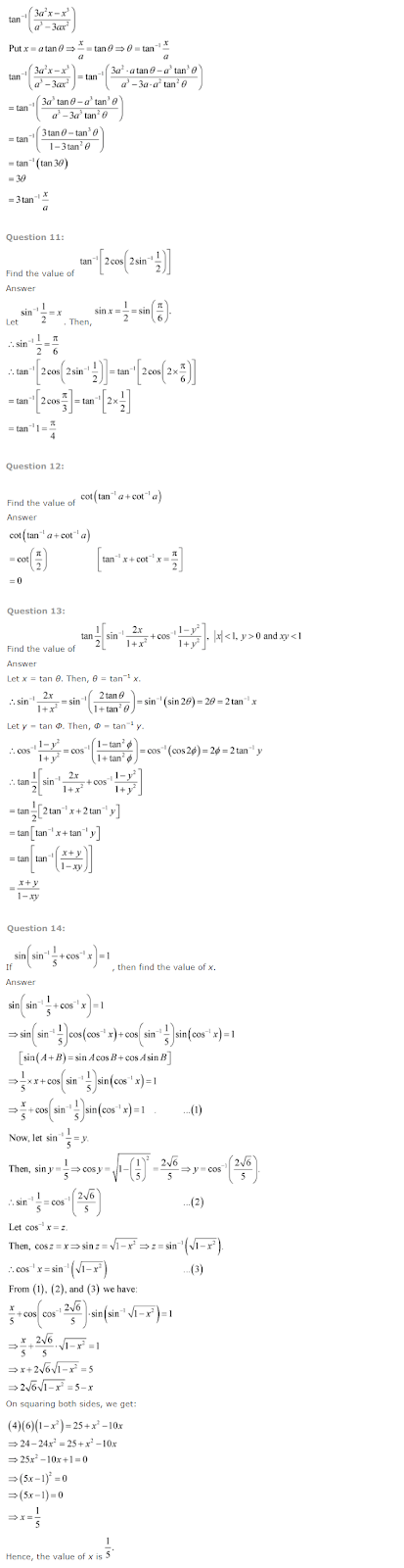 NCERT Solutions For Class 12 Maths Solutions