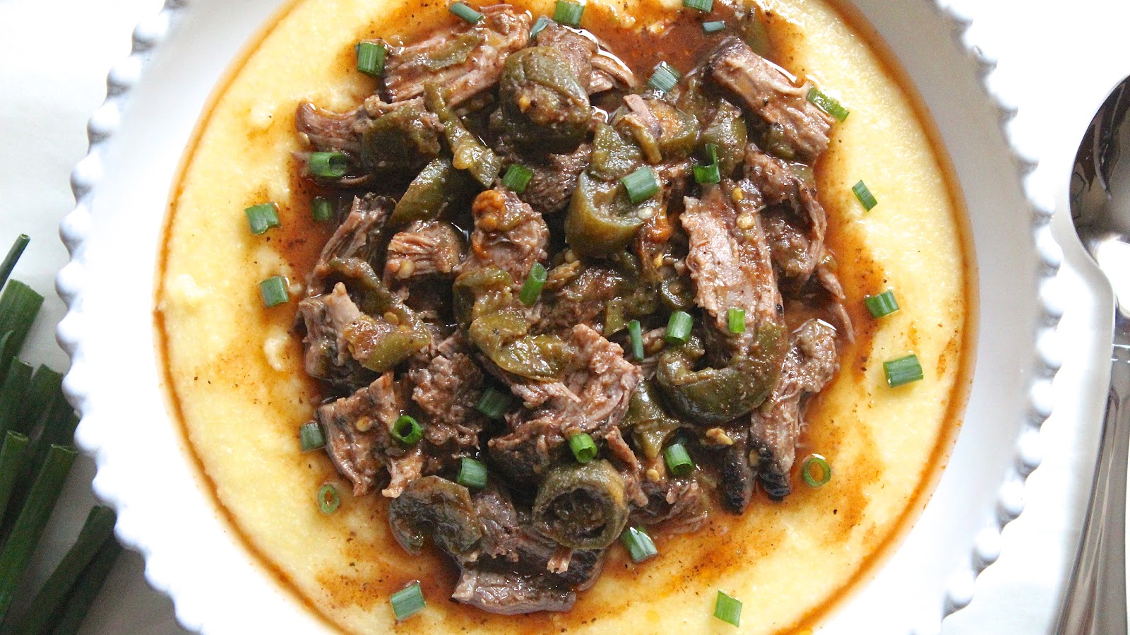 JALAPEÑO SHREDDED BEEF AND POLENTA In Good Flavor Great Recipes