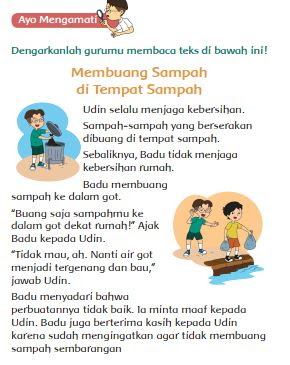 Kelas 2 Semester 1 Tema 1 Subtema 4 Pembelajaran 1 Sdn Dinoyo 1