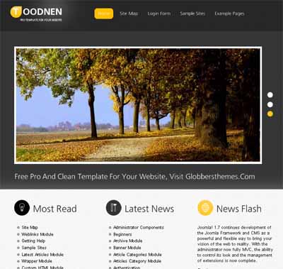 Toodnen Dark Joomla 2.5 Template from globbersthemes.com Toodnen Dark Joomla 2.5 Template from globbersthemes.com