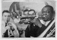 Alfonso Ferramosca,mi papá, tocando con el gran  Louis Amstrong (1958)