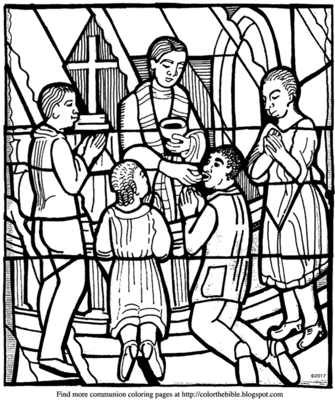 Color the people taking Communion... | Color The Bible