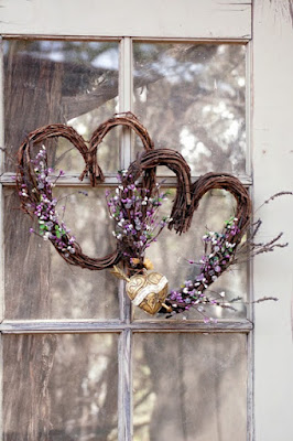 This Valentine's Day, declare your love with this sweet idea for a lavender double-hearted wreath. (Clare Miers/Fort Worth Star-Telegram/MCT)