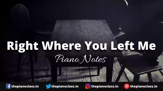 Right Where You Left Me Piano Notes - Taylor Swift 