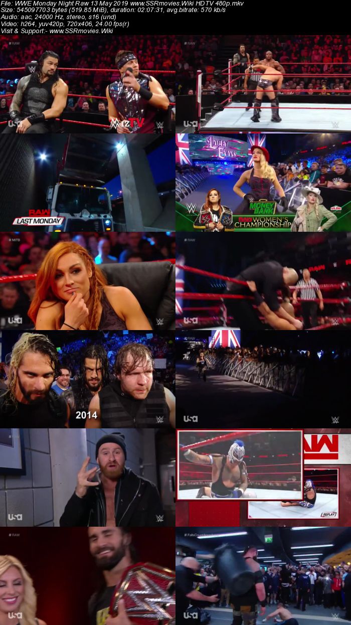 WWE Monday Night Raw 13 May 2019 Full Show Download WEBRip HDTV HDRip